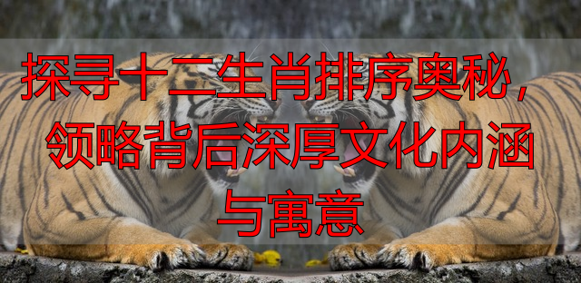 探寻十二生肖排序奥秘，领略背后深厚文化内涵与寓意