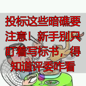 投标这些暗礁要注意！新手别只盯着写标书，得知道评委咋看