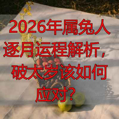 2026年属兔人逐月运程解析，破太岁该如何应对？