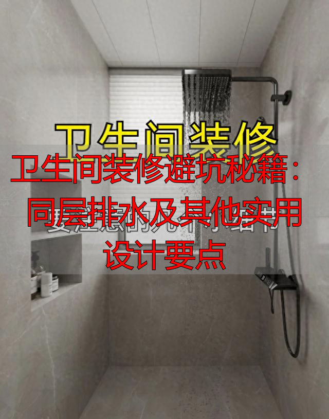 卫生间装修避坑秘籍：同层排水及其他实用设计要点