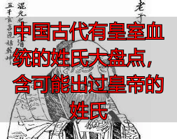 中国古代有皇室血统的姓氏大盘点，含可能出过皇帝的姓氏