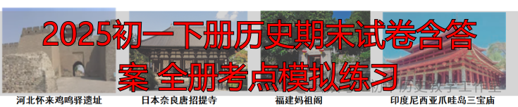2025初一下册历史期末试卷含答案 全册考点模拟练习