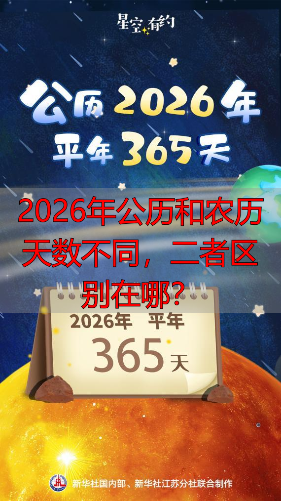 2026年公历和农历天数不同，二者区别在哪？