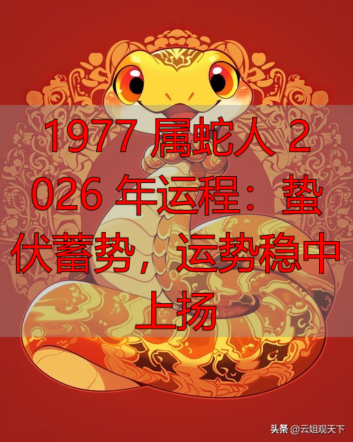 1977 属蛇人 2026 年运程：蛰伏蓄势，运势稳中上扬
