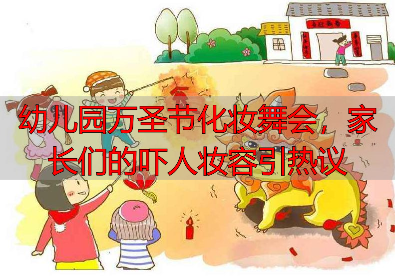 幼儿园万圣节化妆舞会,家长们的吓人妆容引热议