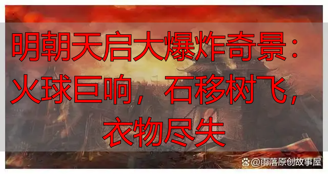 明朝天启大爆炸奇景：火球巨响，石移树飞，衣物尽失