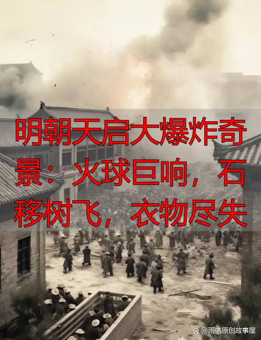 明朝天启大爆炸奇景：火球巨响，石移树飞，衣物尽失