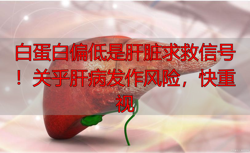 白蛋白偏低是肝脏求救信号！关乎肝病发作风险，快重视