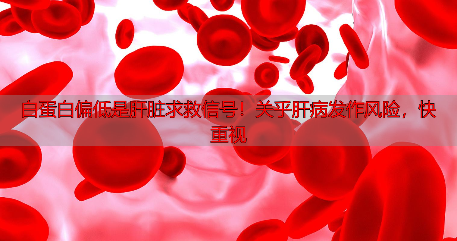 白蛋白偏低是肝脏求救信号！关乎肝病发作风险，快重视