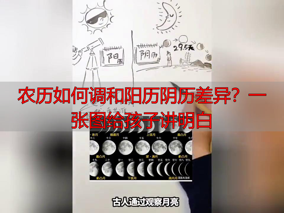 农历如何调和阳历阴历差异？一张图给孩子讲明白