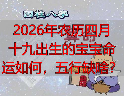 2026年农历四月十九出生的宝宝命运如何，五行缺啥？