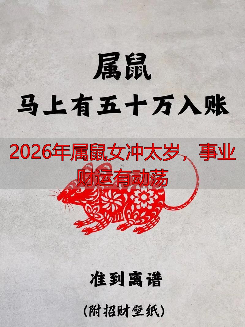 2026年属鼠女冲太岁，事业财运有动荡