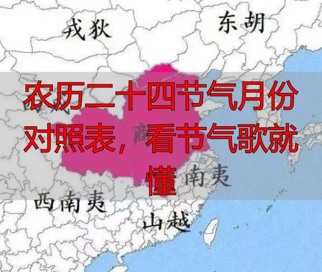 农历二十四节气月份对照表，看节气歌就懂