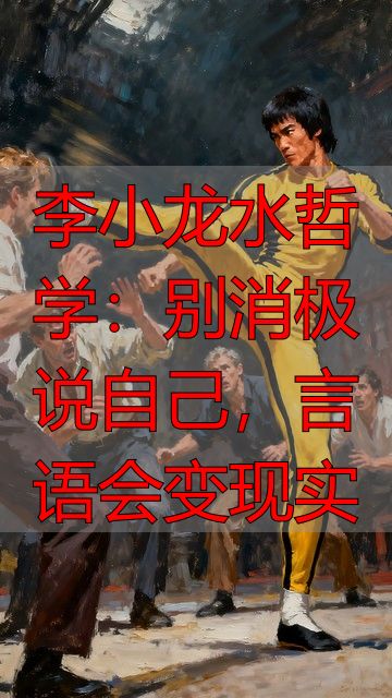 李小龙水哲学：别消极说自己，言语会变现实