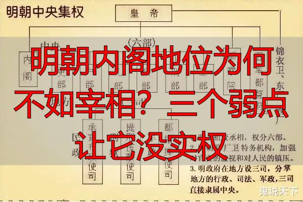 明朝内阁地位为何不如宰相？三个弱点让它没实权