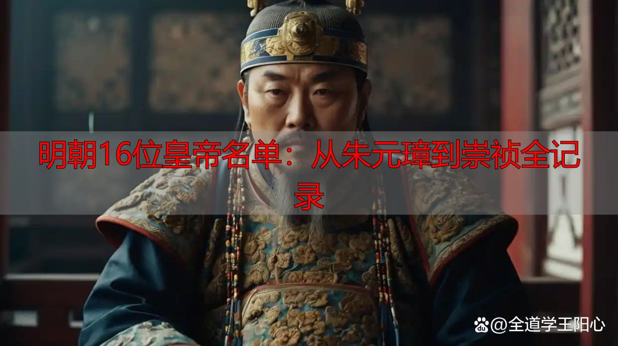 明朝16位皇帝名单：从朱元璋到崇祯全记录