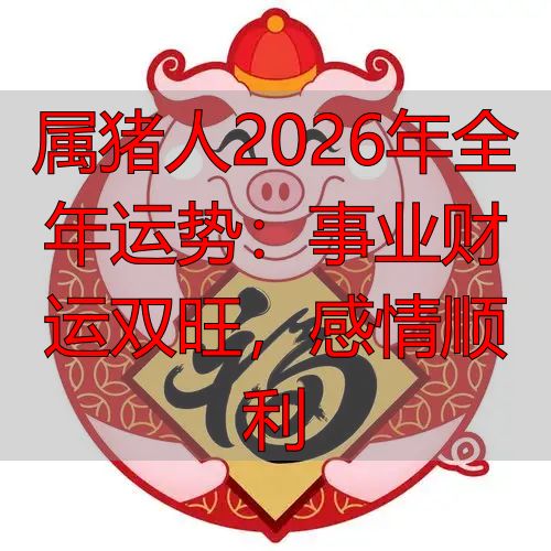 属猪人2026年全年运势：事业财运双旺，感情顺利