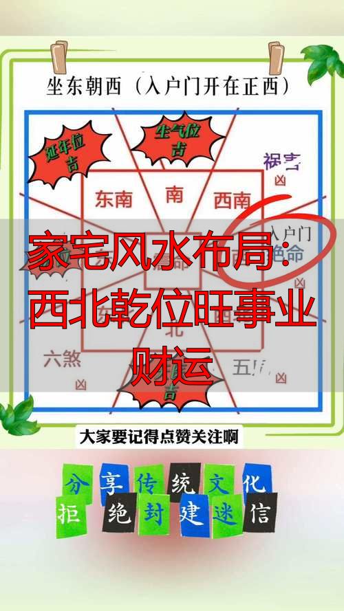 家宅风水布局：西北乾位旺事业财运