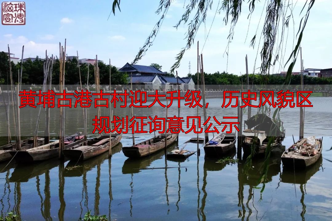 黄埔古港古村迎大升级,历史风貌区规划征询意见公示