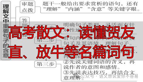 高考散文：读懂贺友直、放牛等名篇词句