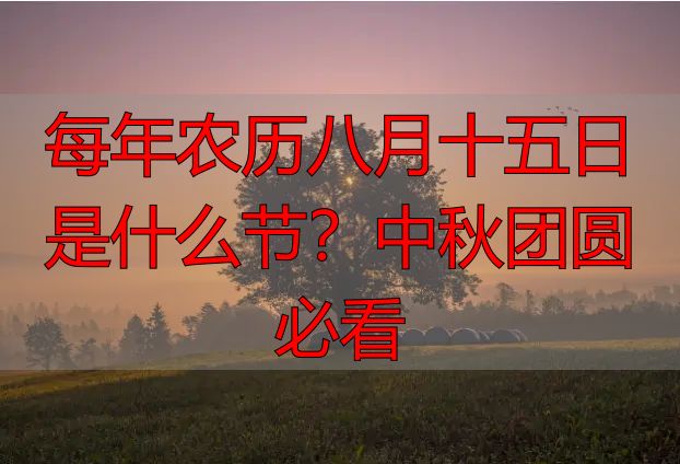 每年农历八月十五日是什么节？中秋团圆必看