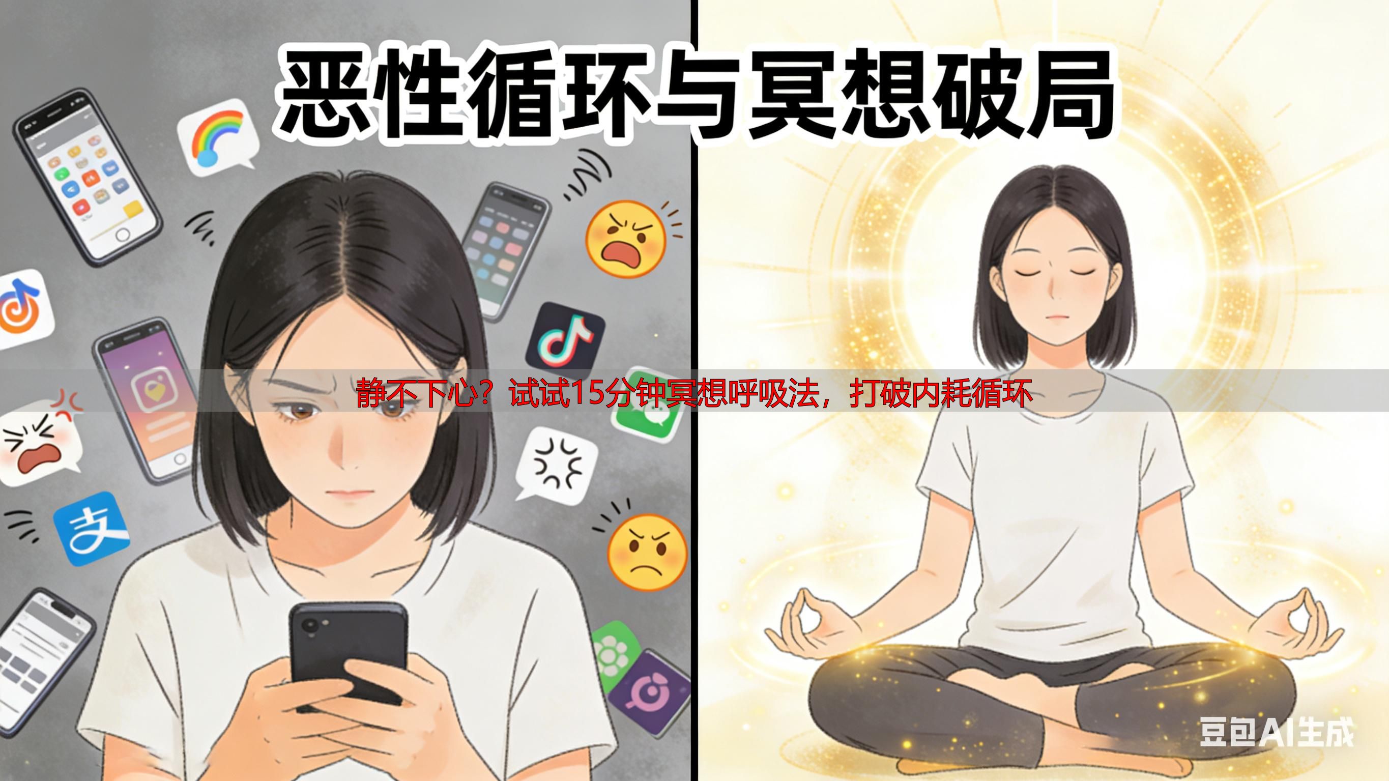 静不下心？试试15分钟冥想呼吸法，打破内耗循环