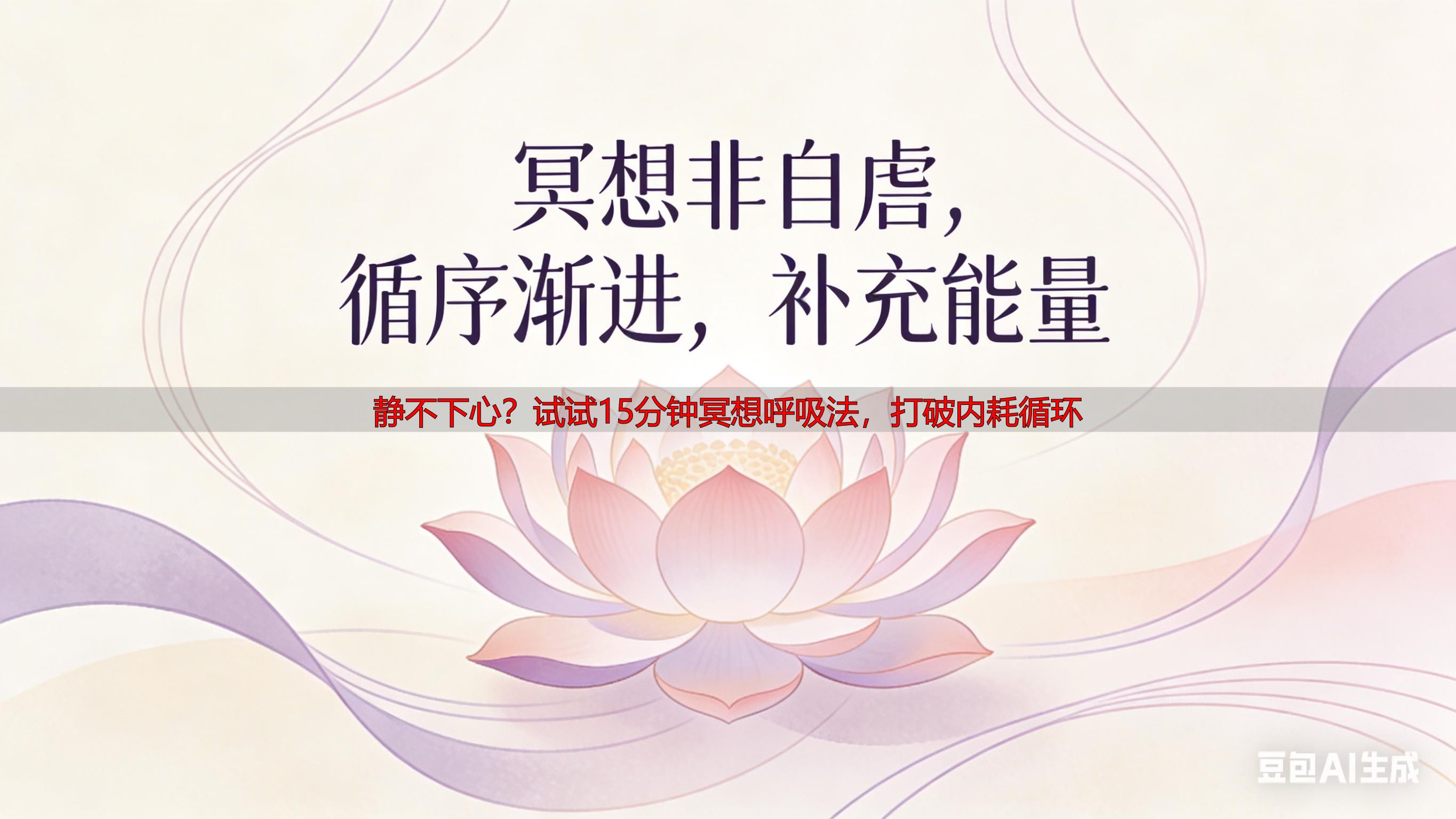 静不下心？试试15分钟冥想呼吸法，打破内耗循环