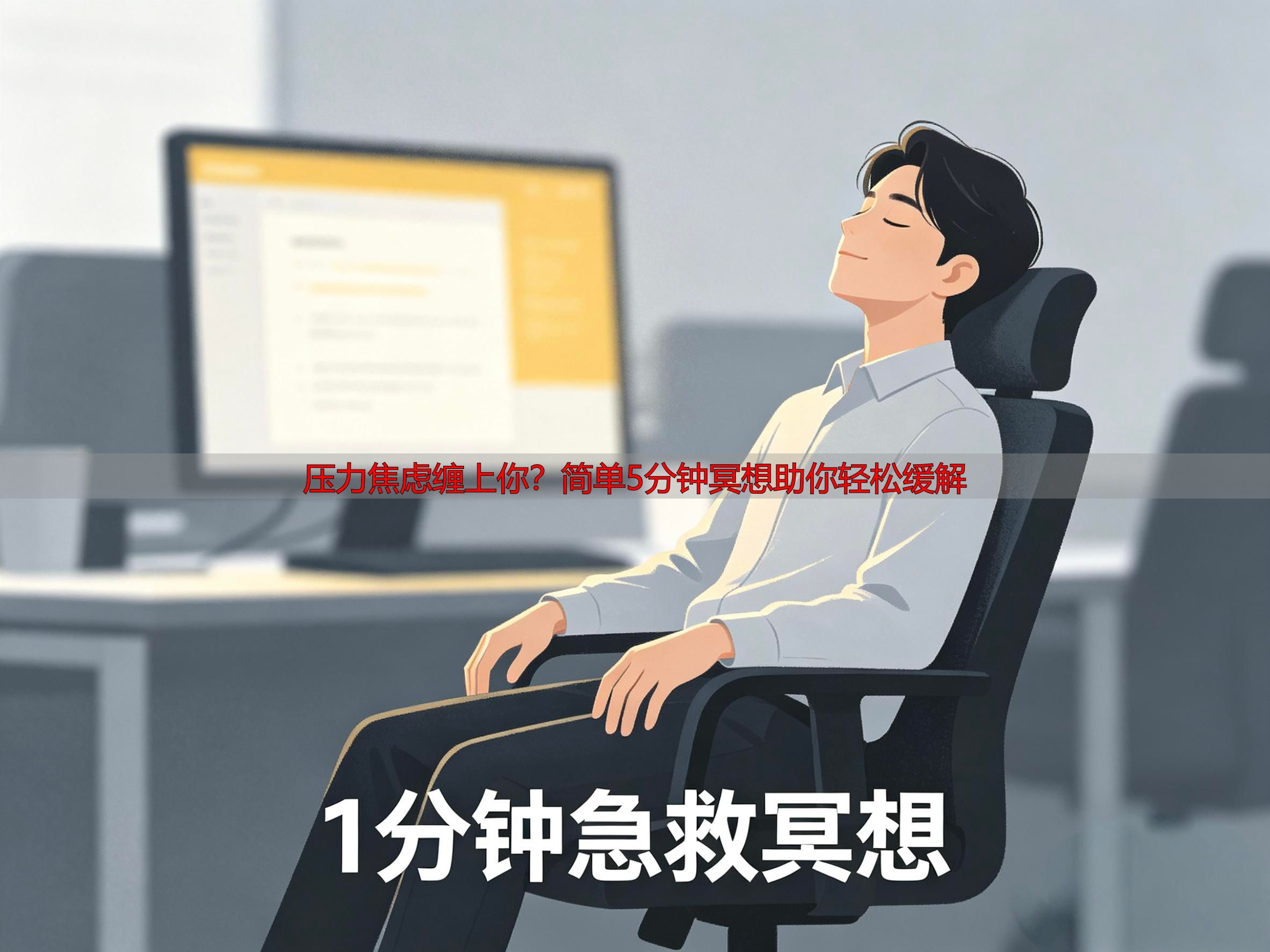 压力焦虑缠上你？简单5分钟冥想助你轻松缓解