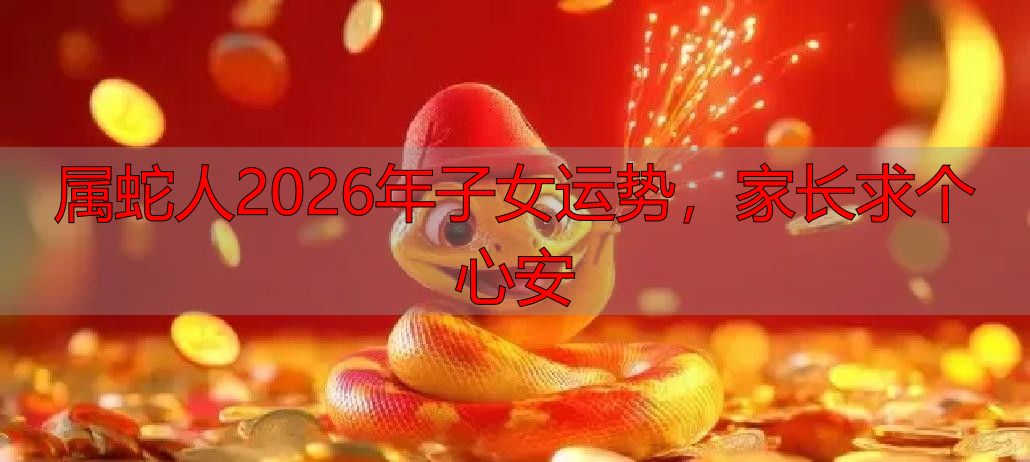 属蛇人2026年子女运势，家长求个心安