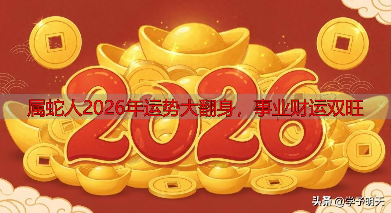 属蛇人2026年运势大翻身，事业财运双旺