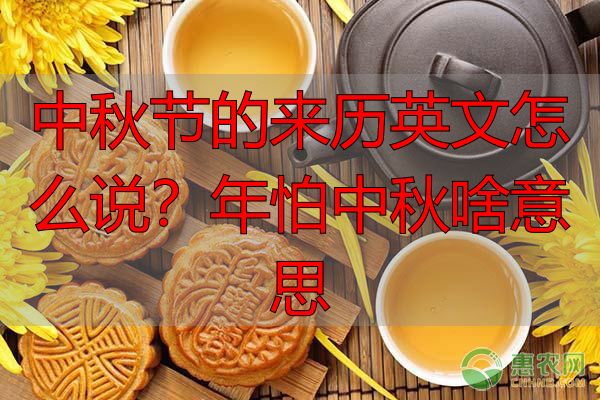 中秋节的来历英文怎么说？年怕中秋啥意思